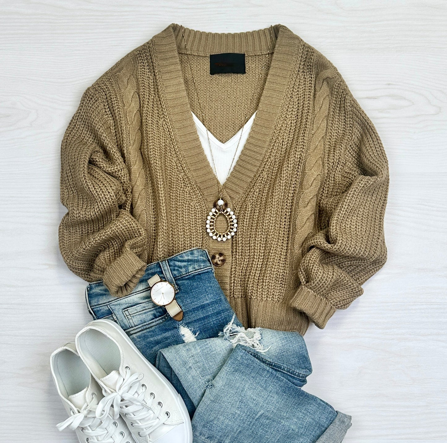 Izabet Crop Knit Cardigan