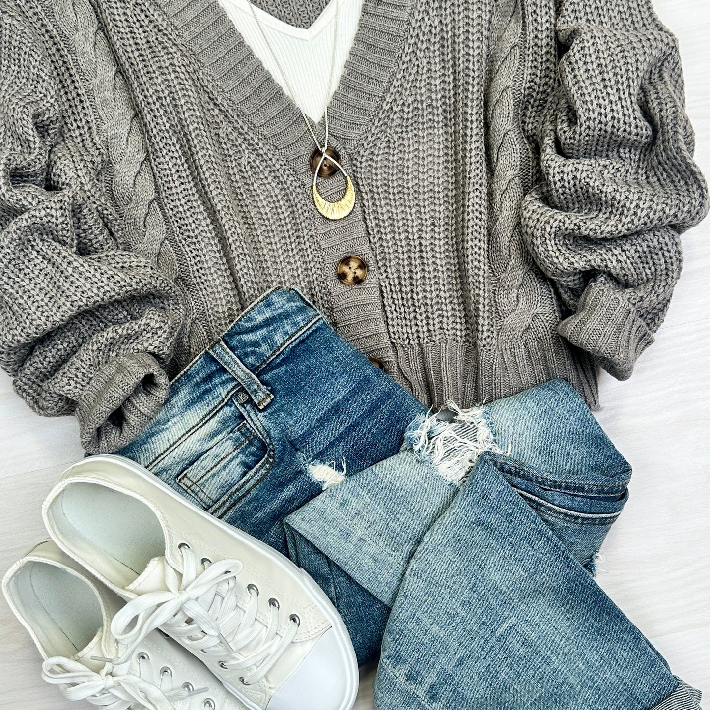 Izabet Crop Knit Cardigan