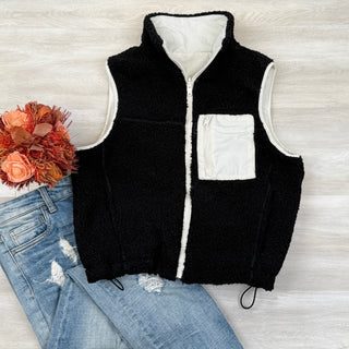 Reversible Sherpa Fleece Vest – Lightweight, Stylish Cold Weather Essential
