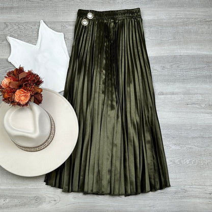 Regina Metallic Midi Skirt