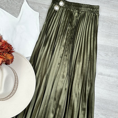 Regina Metallic Midi Skirt