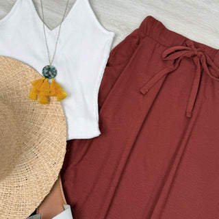 Spring Summer Tulip Pocket Skirt