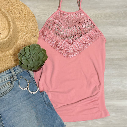 Crochet Hight Neck Tank Top