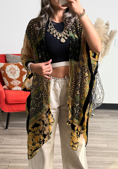Alice Burnout Bohemian Velvet Kimono