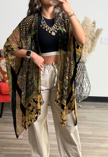 Alice Burnout Bohemian Velvet Kimono