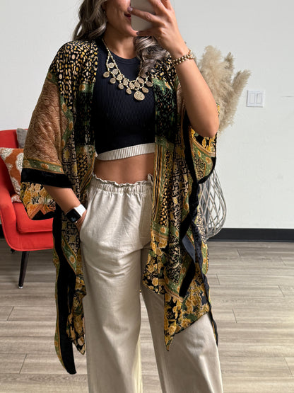 Alice Burnout Bohemian Velvet Kimono