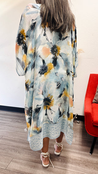 Botanical Floral Kimono