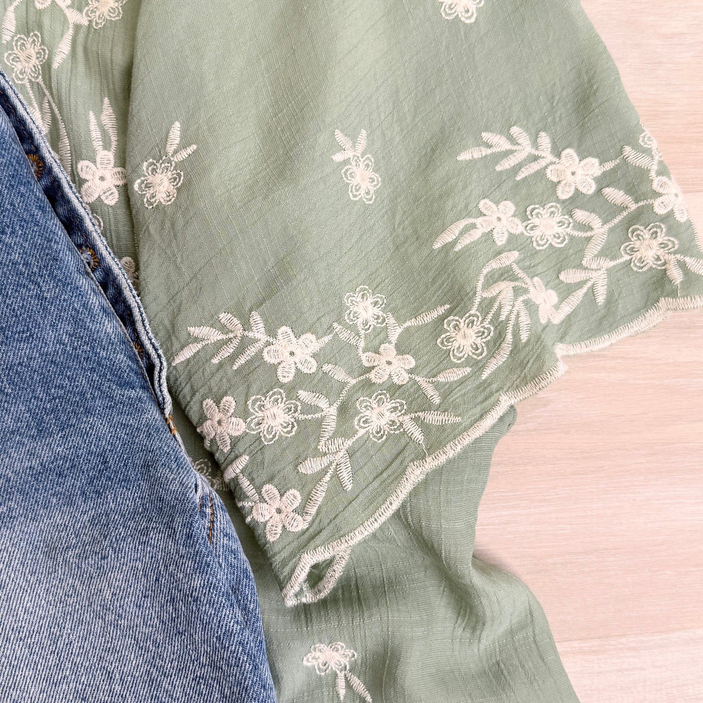 Denise  Floral Embroidered Lightweight Kimono Cardigan