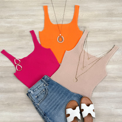 Sarah Square Neck Tank Top