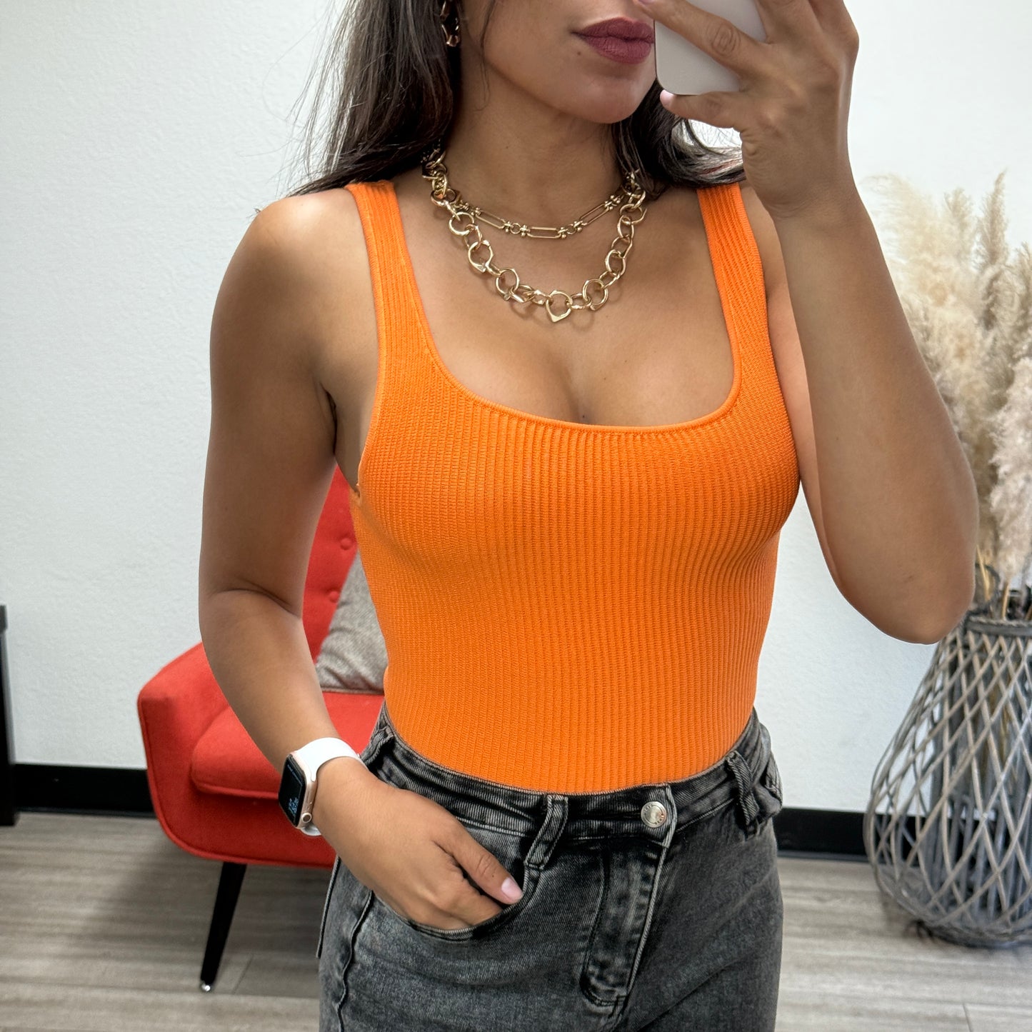 Sarah Square Neck Tank Top