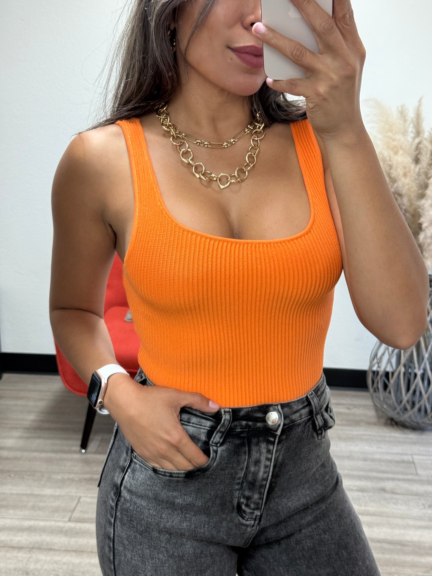 Sarah Square Neck Tank Top