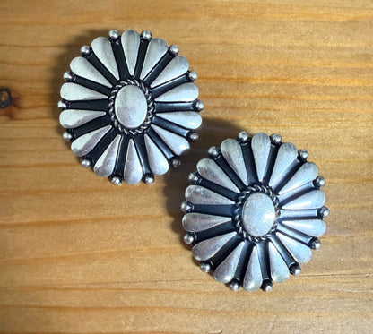 Lita round statement earrings