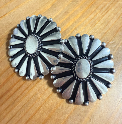 Lita round statement earrings