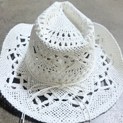 Yvette Silver Chain detail cowgirl hat