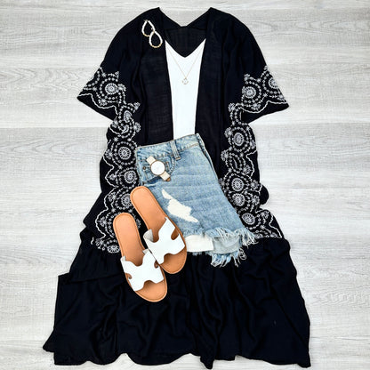Eliana Embroidered Cardigan kimono