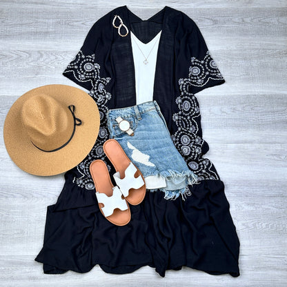 Eliana Embroidered Cardigan kimono