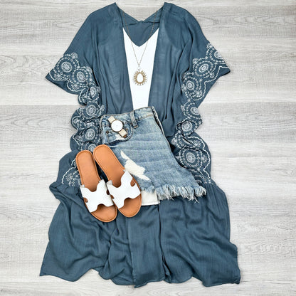 Eliana Embroidered Cardigan kimono