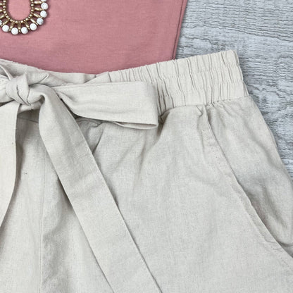 Casual Linen Blend Shorts