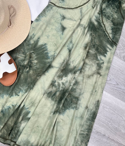 Luna Tie dye maxi skirt