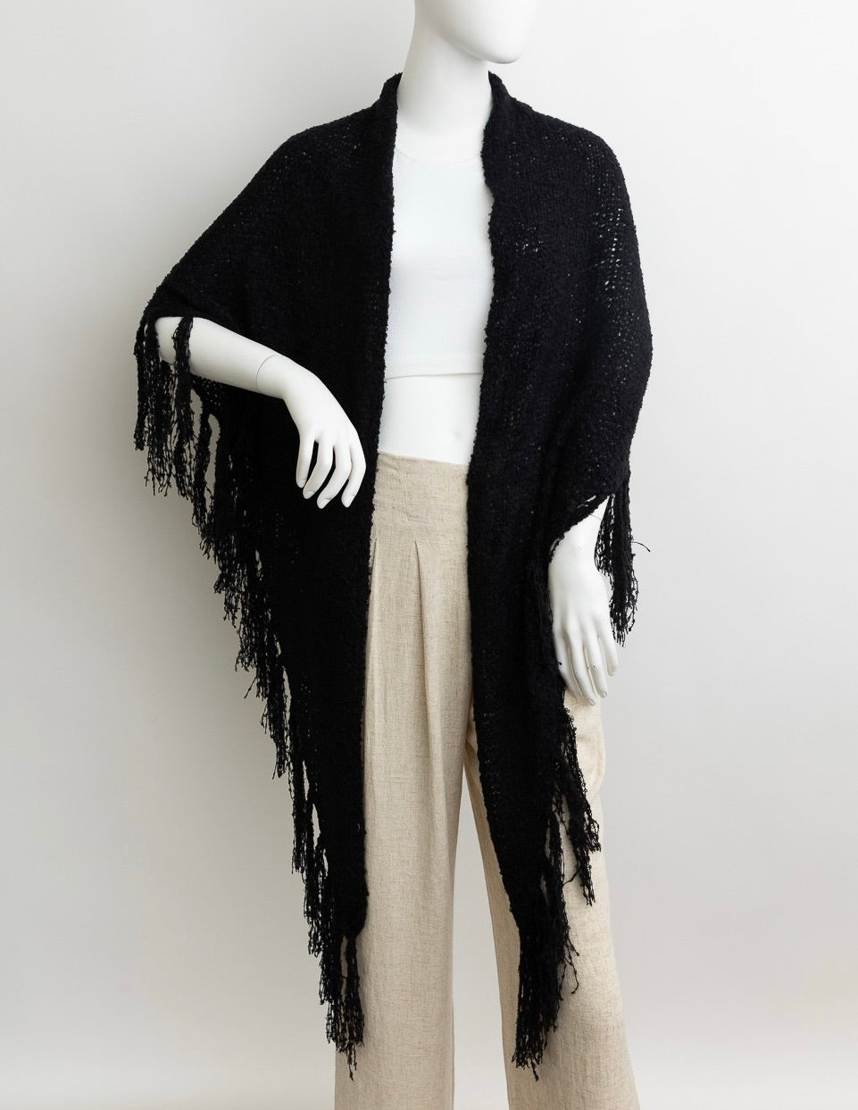 Susan Cozy Tassel Knit Wrap scarf