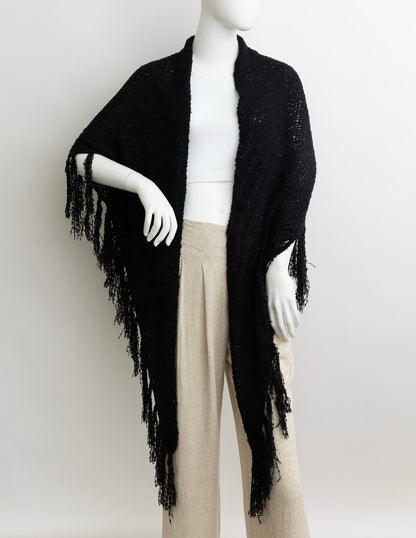 Susan Cozy Tassel Knit Wrap scarf