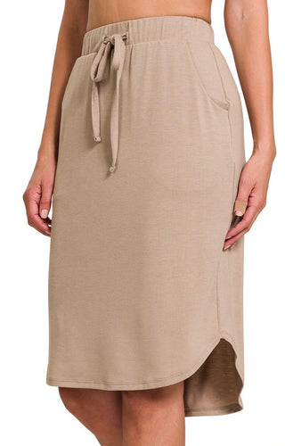 Spring Summer Tulip Pocket Skirt