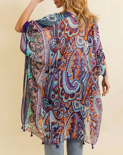 Paisley Print kimono