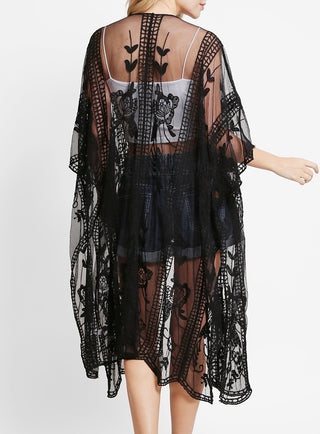 Vivian Lace Embroidered Kimono
