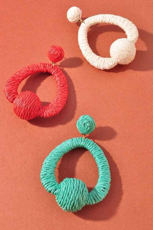 Raffia Teardrop Earring