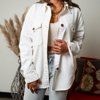 Kara Oversized Button Up Denim Jacket