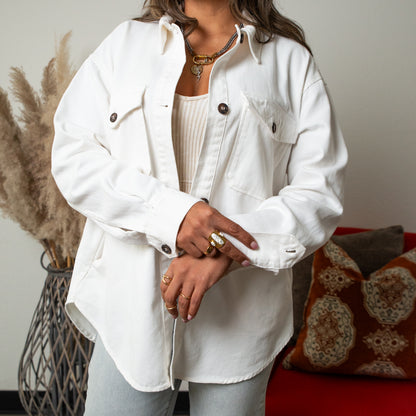 Kara Oversized Button Up Denim Jacket