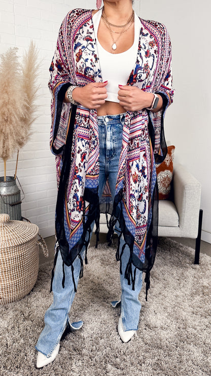 Bohemian Tassel kimono