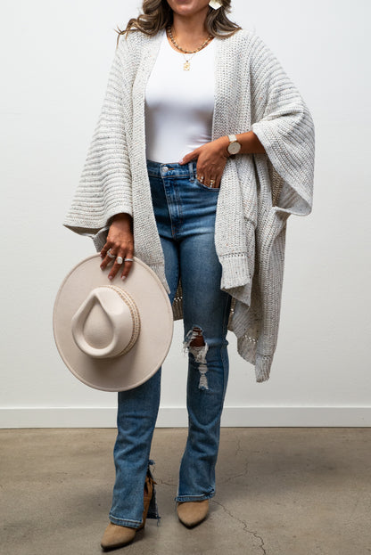 Jasmine Chunky Ribbed Knit Pocket Cardi