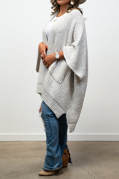 Jasmine Chunky Ribbed Knit Pocket Cardi