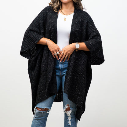 Jasmine Chunky Ribbed Knit Pocket Cardi