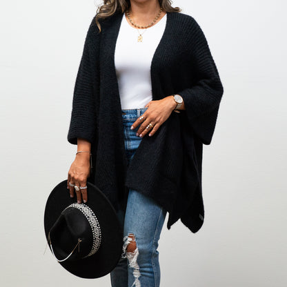 Monica Cozy Ruana W/ Pockets