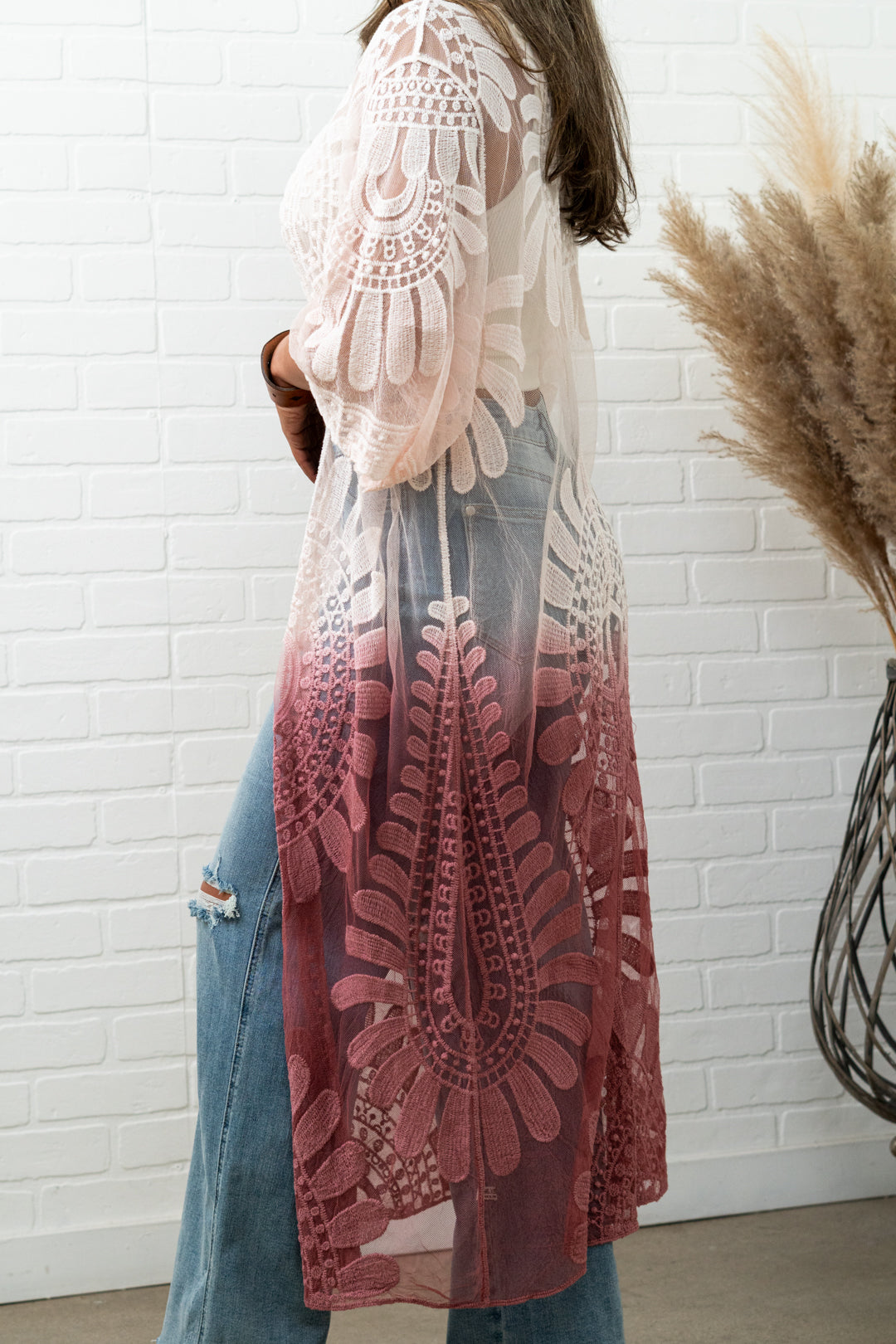 Ombre Bohemian Lace Kimono