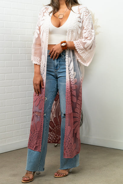 Ombre Bohemian Lace Kimono