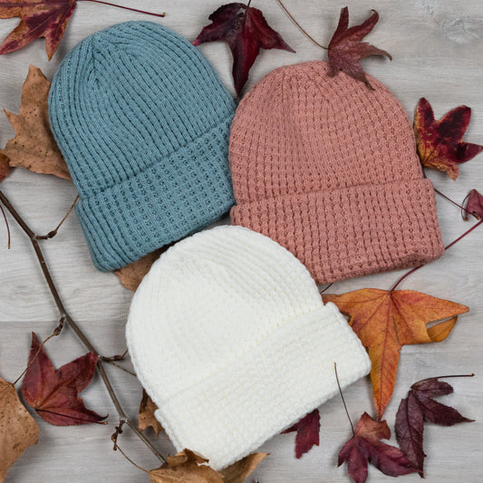 Allison Warm Waffle Knit Beanie