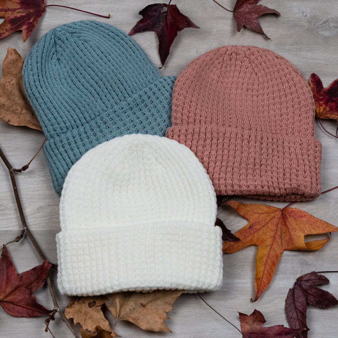 Allison Warm Waffle Knit Beanie