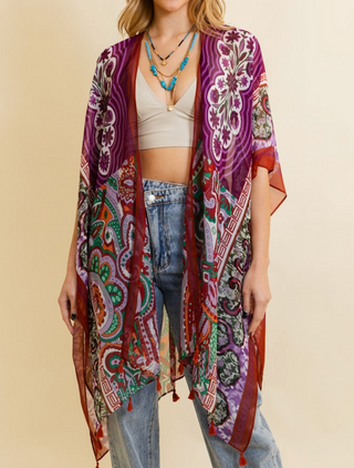 Paisley Print kimono