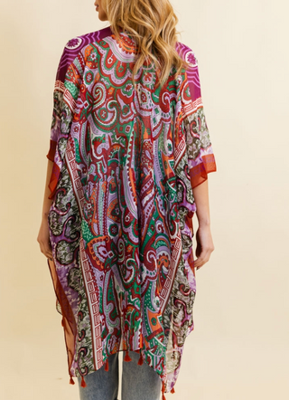 Paisley Print kimono