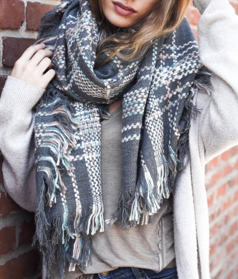 Lisette Frayed Edge Scarf