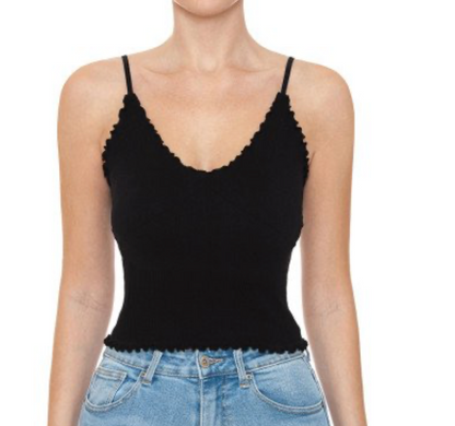 Liliana Lettuce edge V-NECK Cami