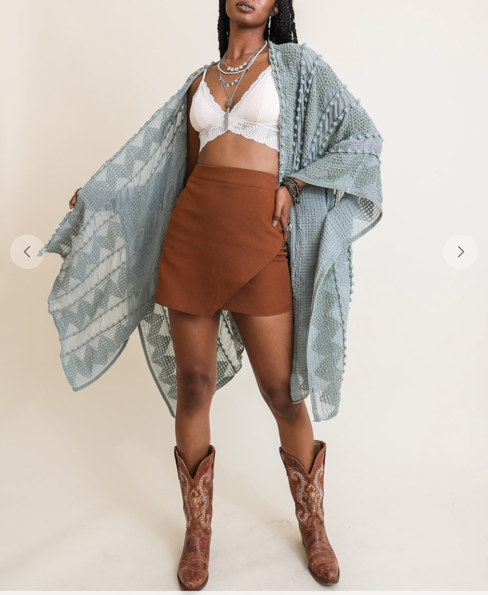 Leesa Boho chevron Lightweight kimono