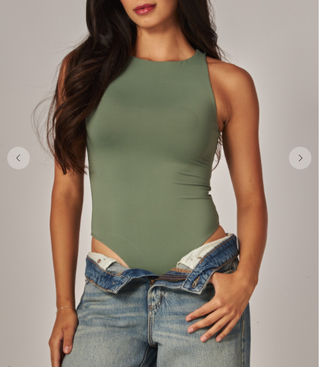 Stephie Double Layered Sleeveless Bodysuit