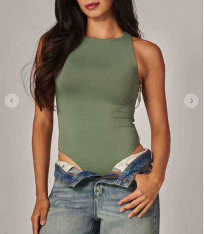 Stephie Double Layered Sleeveless Bodysuit