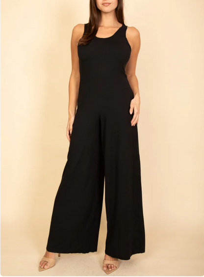 Alice Sleeveless-Wide Leg Comfy Jumpsuit