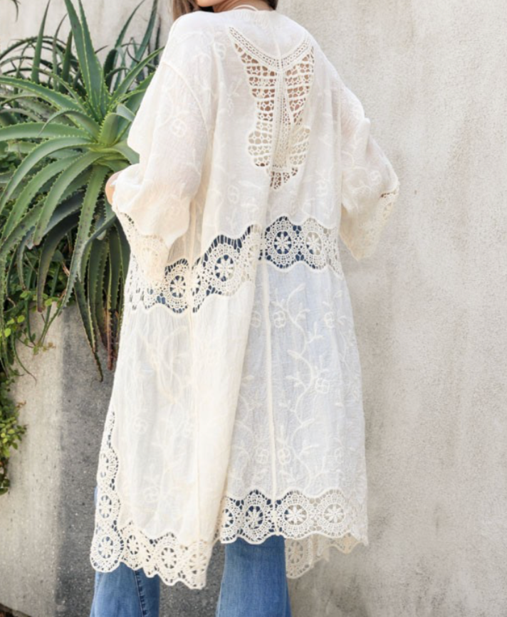 Kellie Embroidered Kimono