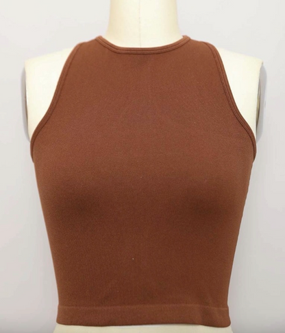 Elsa High Neck Racerback crop top